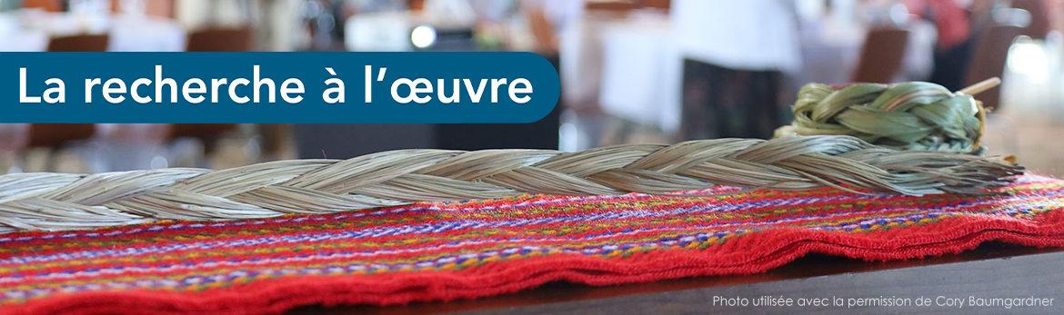 Ceinture fléchée métisse aux couleurs variées. Photo : Cory Baumgardner.